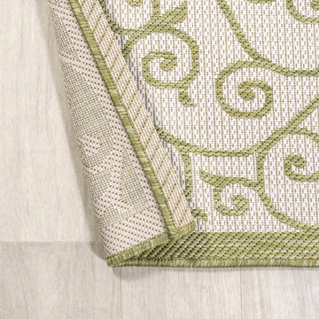 Madrid Vintage Filigree Textured Weave Indoor/outdoor Area Rug